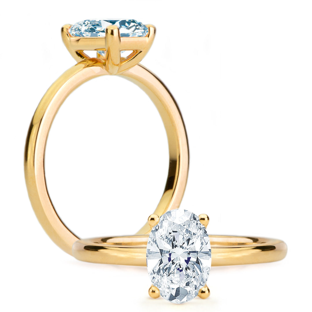 Bague de fiançailles diamant ovale Coraline Joaillerie St-Onge