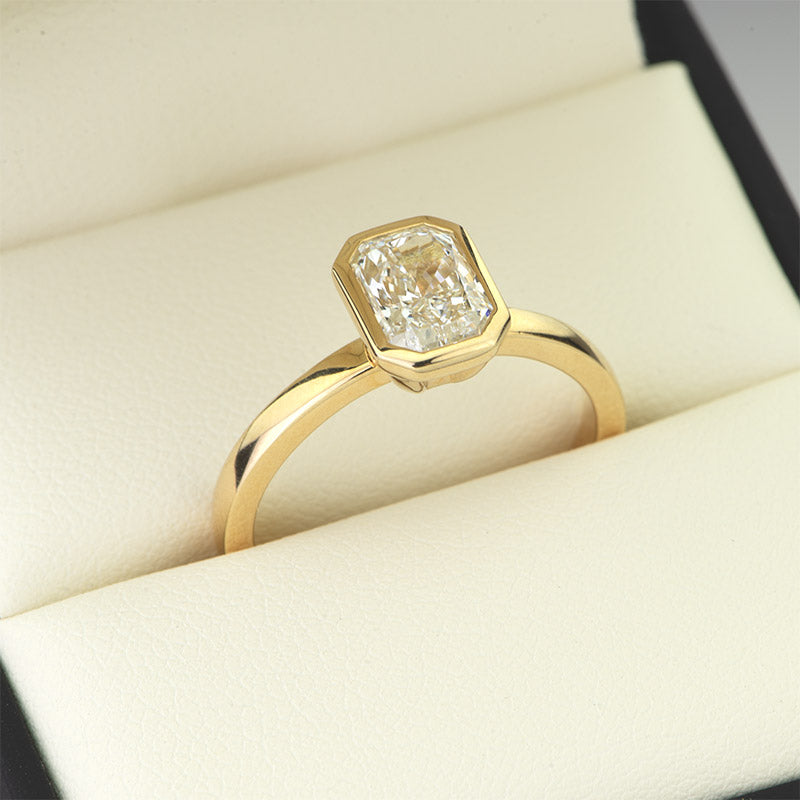 Radiant Bague De Mariage Or Jaune Diamant Bague De Fiançailles