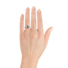 0.99ct Blue Pear Lab Grown Diamond Ring