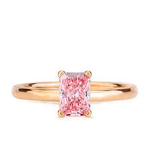  1.05ct Pink Radiant Lab Grown Diamond Ring