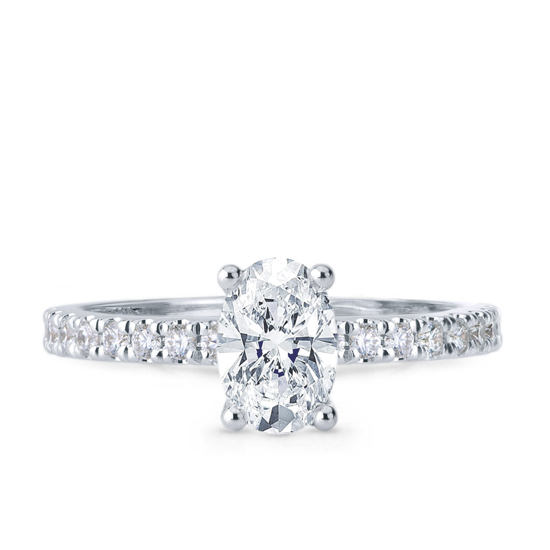 Bague De Fiançailles Diamant 1.00 Carat - Or Blanc 14K - Taille G/VS2 - Neuve Avec Emballage