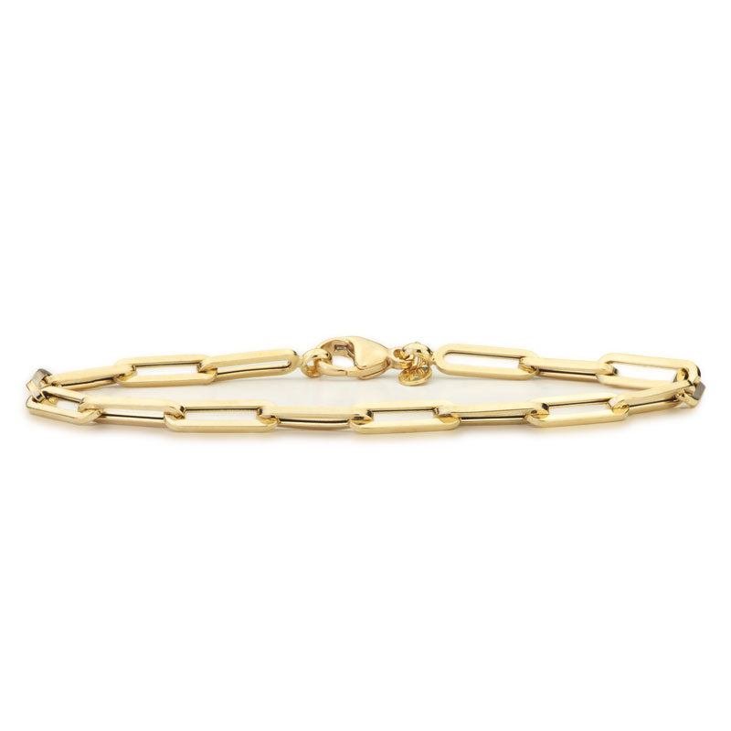 18kt Gold Paperclip bracelet | St-Onge Jeweller – Joaillerie St-Onge