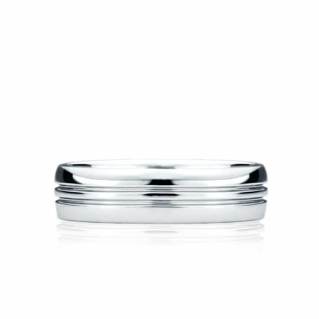 Alliance 2 lignes en or pour homme - JS-1097