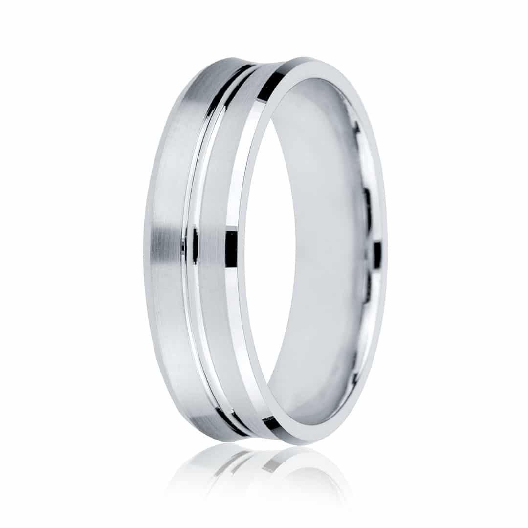 Bague concave en or pour Homme - JS-1072