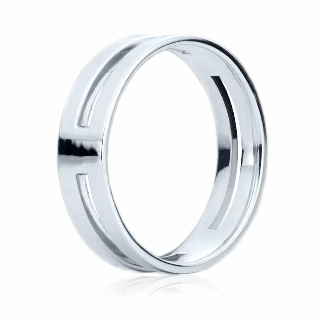 Alliance larges ouvertures en or pour homme - JS-1094