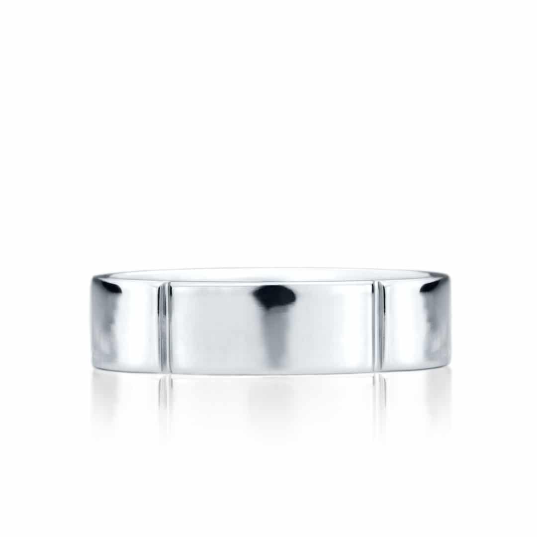 Alliance lignes droites en or pour homme - JS-1093