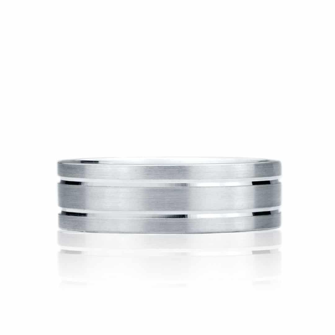 Bague pour Homme à 3 lignes - JS-1068