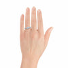 Bague de fiançailles Alicia à diamant solitaire et bande de diamants SR-1014