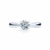 Bague de fiançailles solitaire Éliane à diamant rond brillant