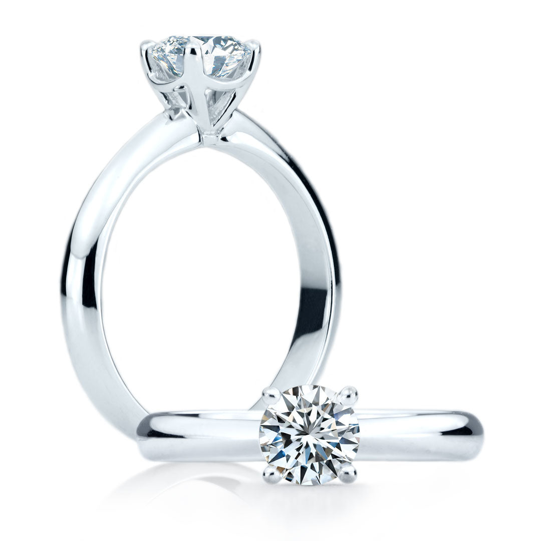 Bague de fiancailles Gabrielle diamant solitaire rond SR-1068