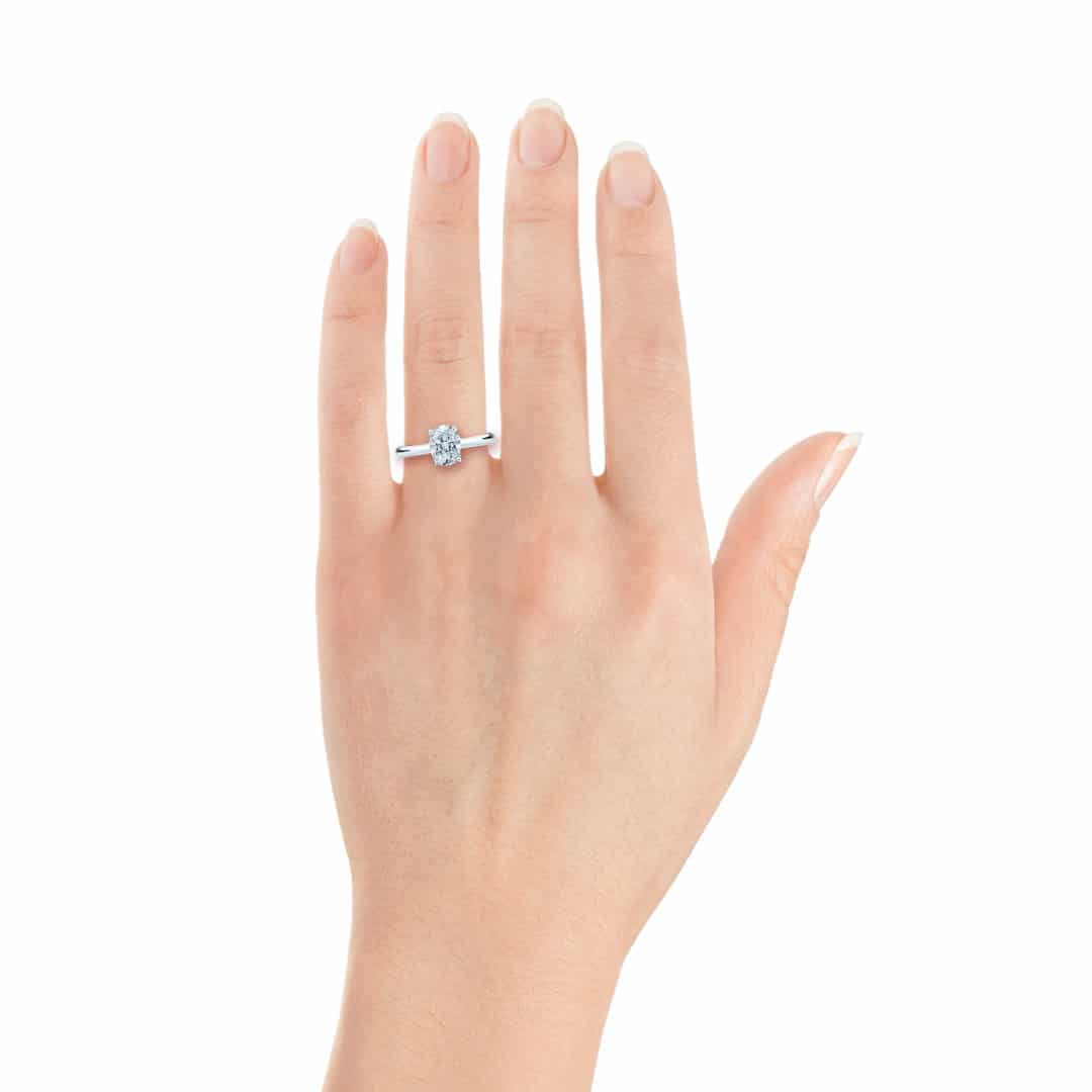 Bague de fiançailles Gabrielle diamant solitaire oval