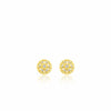 Boucles d'Oreilles petite Rosette or jaune avec diamants