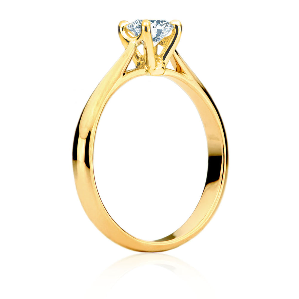 
                  
                    Bague de fiançailles Rosalie à diamant solitaire or jaune SR-1054
                  
                