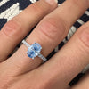 1.09ct Blue Oval Lab Grown Diamond Ring