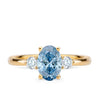 1.03ct Blue Oval Lab Grown Diamond Ring