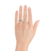 0.99ct Blue Radiant Lab Grown Diamond Ring