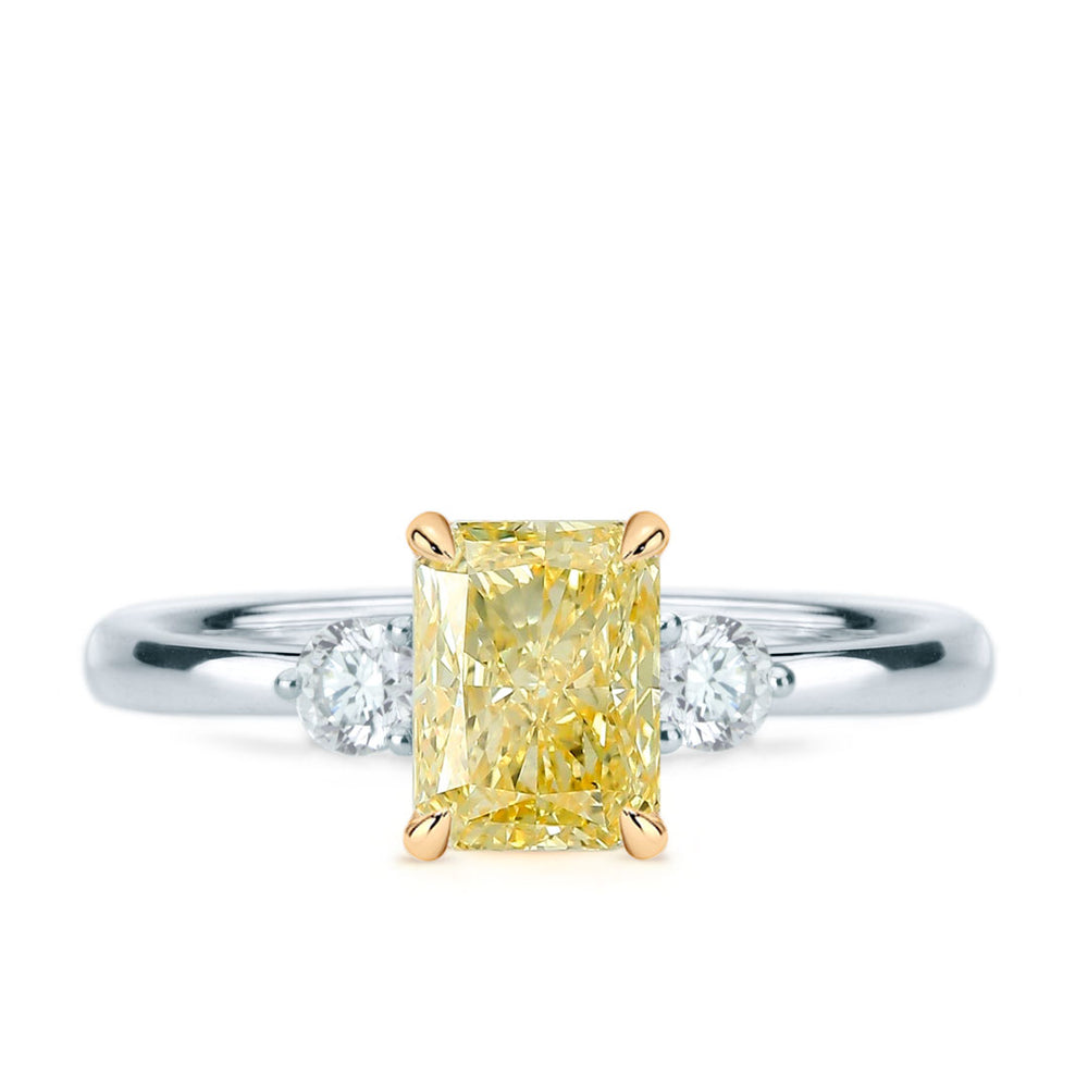 Yellow Radiant Lab Grown Diamond Ring