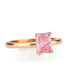 1.05ct Pink Radiant Lab Grown Diamond Ring