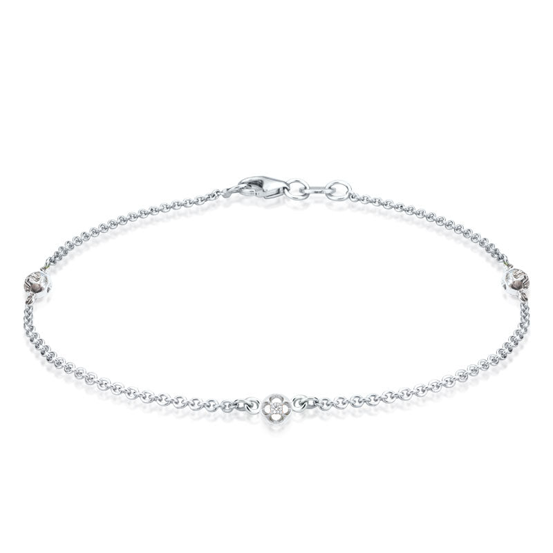 Dome Diamond Chain Bracelet