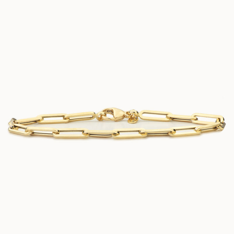 18k Gold Paperclip bracelet