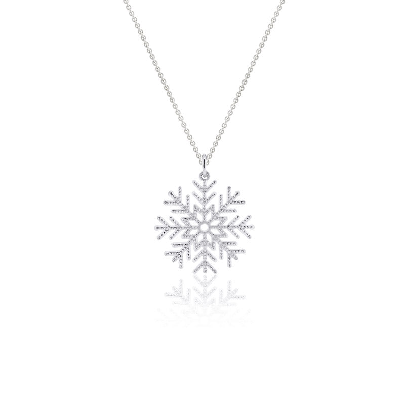 Pendentif Flocon de neige en argent sterling