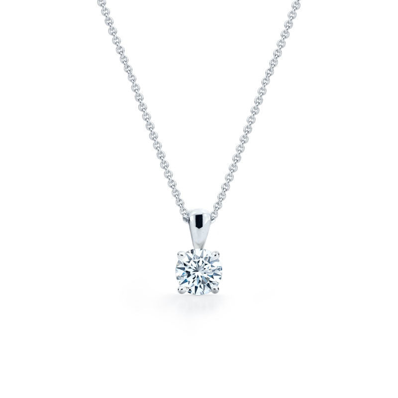 Solitaire natural or lab grown diamond pendant