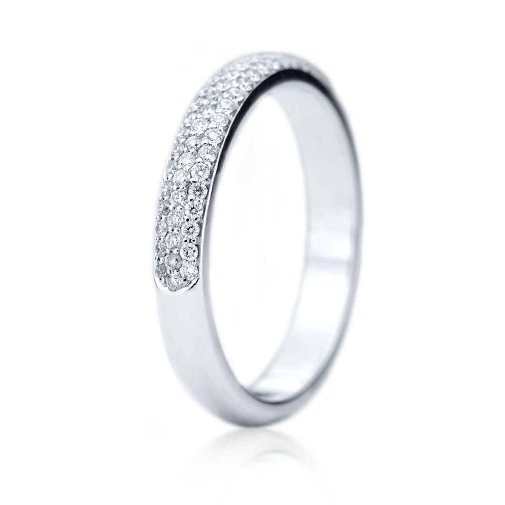 Alliance de mariage Eva pave de diamants - BA-1033