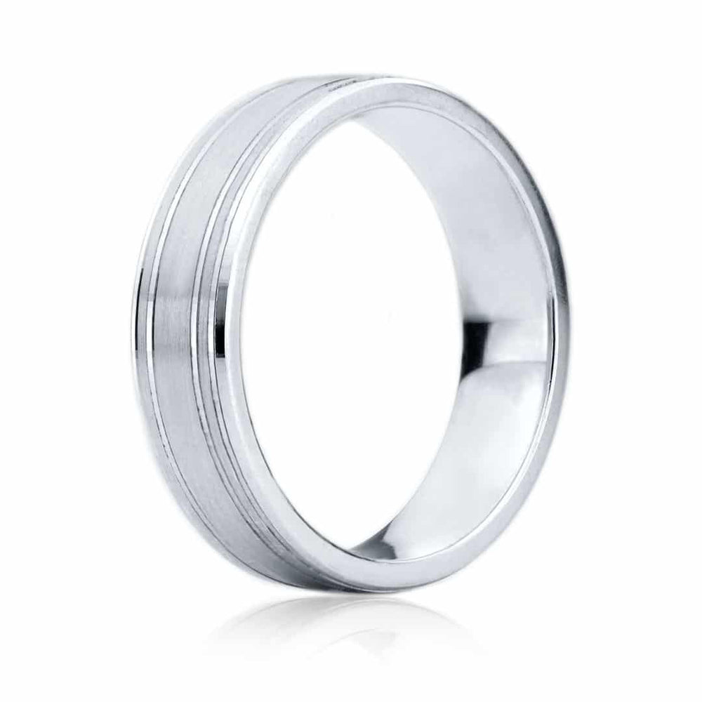 Bague lignée surface plane pour Homme - JS-1067