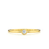 Solis ring with bezel set diamond