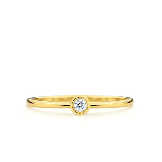 Bague Solis serti clos en or avec diamant