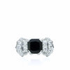 Bague Art Deco onyx noire et diamants BA-1044