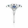 Bague Art Deco saphirs bleus et diamants BA-1022