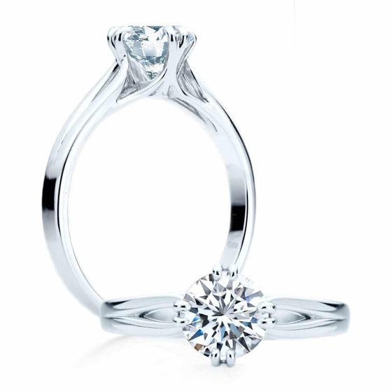Bague de fiançailles Isabelle à diamant solitaire SR-1044