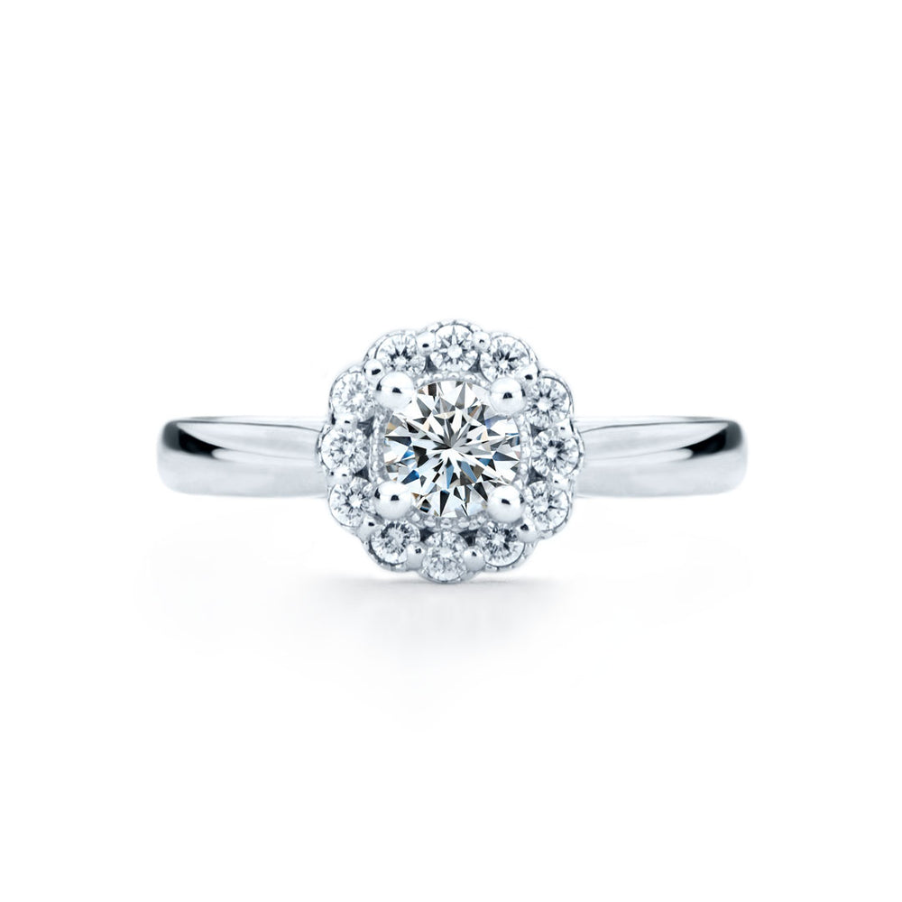 
                  
                    Bague de fiancailles Marilou diamant solitaire rond avec halo or blanc SR-1072
                  
                