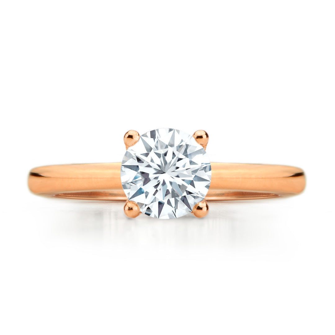 Bague ronde diamant clearance