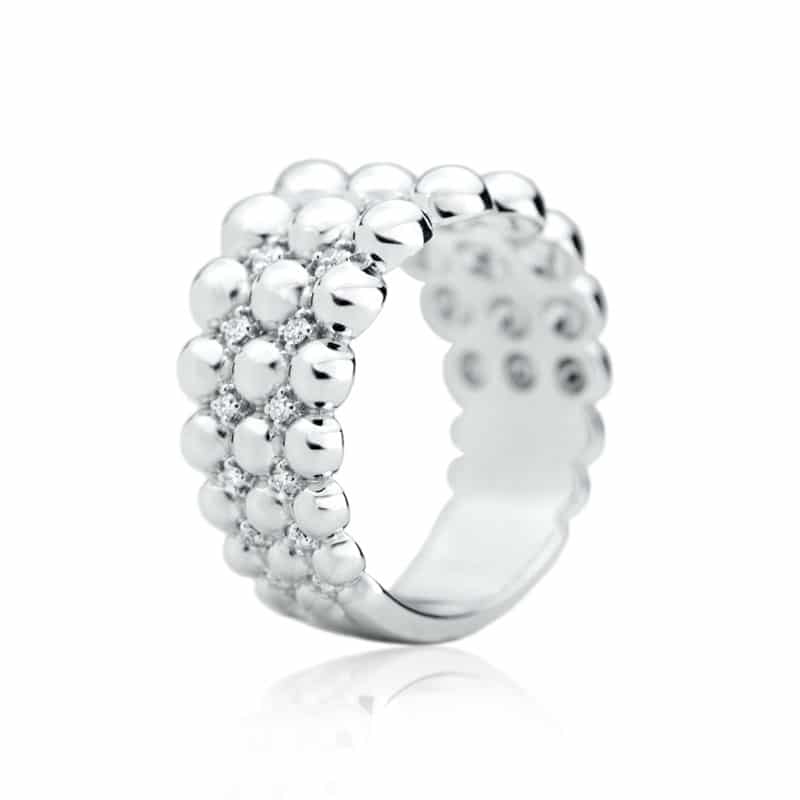 
                  
                    Bague Champagne en or blanc 18 carats avec diamants BA-1047
                  
                