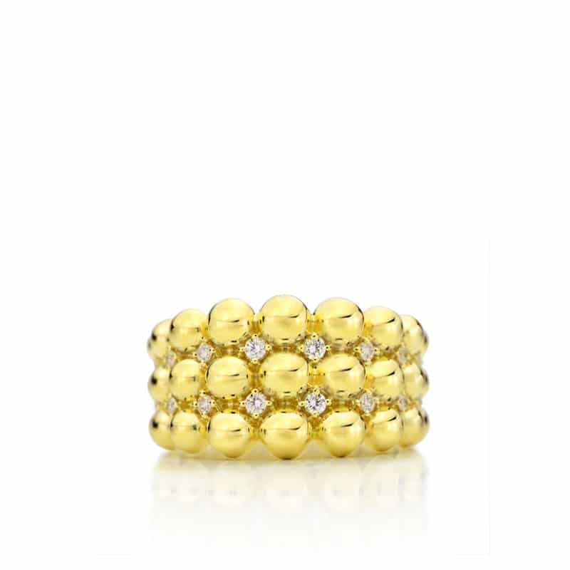 Bague en or jaune avec diamants BA-1047