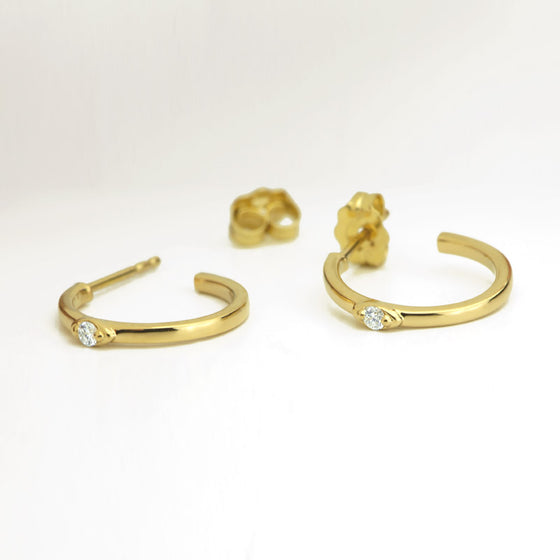 Luna Hoop earrings with diamonds