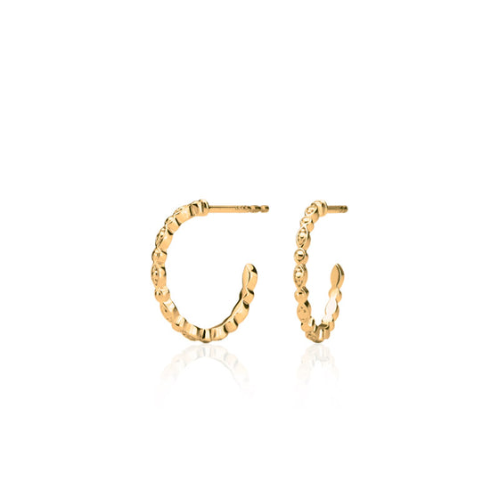 Marquise Gold Hoop Earrings