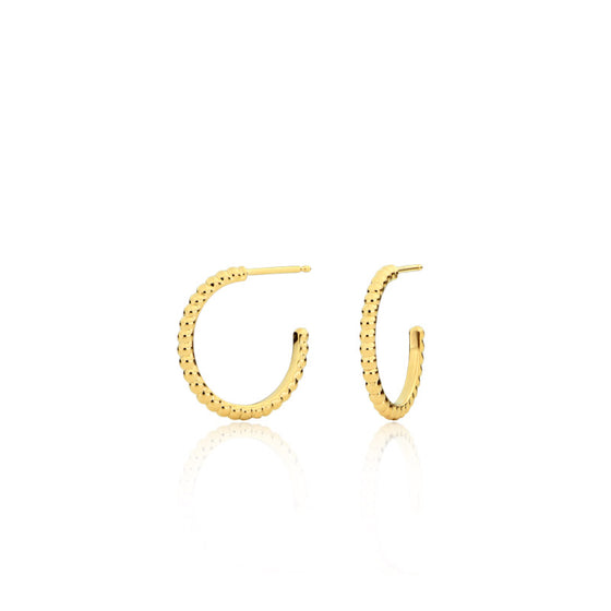 Baila Gold hoops earrings with beads