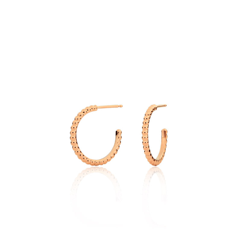 
                      
                        Baila Gold hoops earrings with beads
                      
                    
