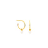 Londra Gold hoop earrings with pearls
