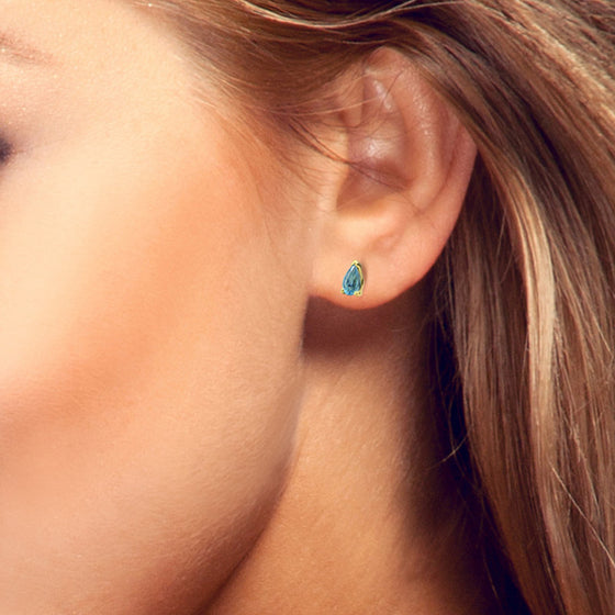 Alba Earrings with Blue Topazes