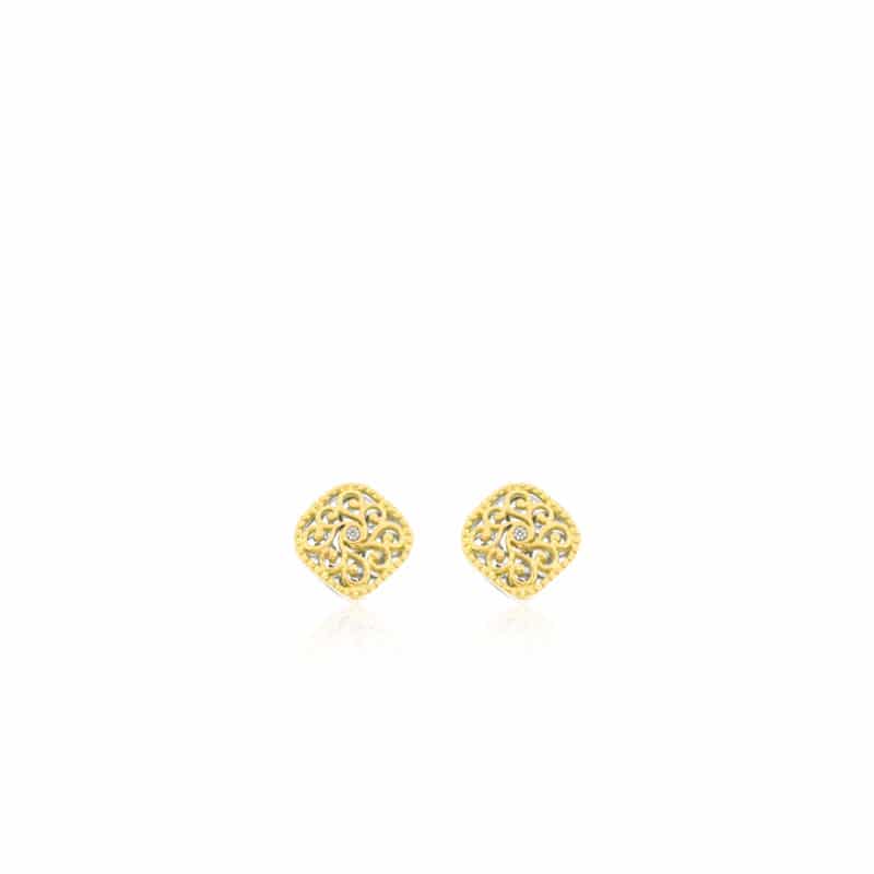 
                  
                    Boucles d'Oreilles petite Spirale or jaune avec diamants
                  
                