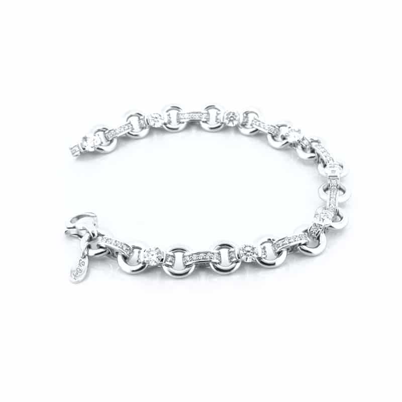 Bracelet de diamants en or blanc 18kt