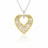 Pendentif Coeur Edwardien or jaune avec diamants STP1060