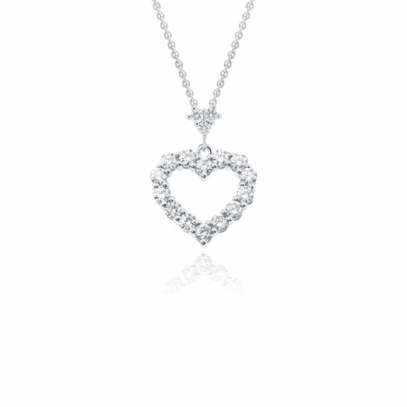 Pendentif Coeur a diamants en Or 18Kt STP1300