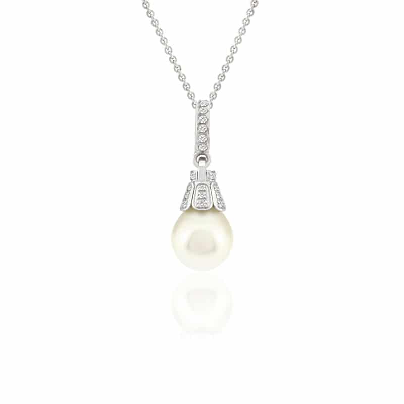 
                      
                        Pendentif Perla or blanc avec diamants et perle STP1200
                      
                    