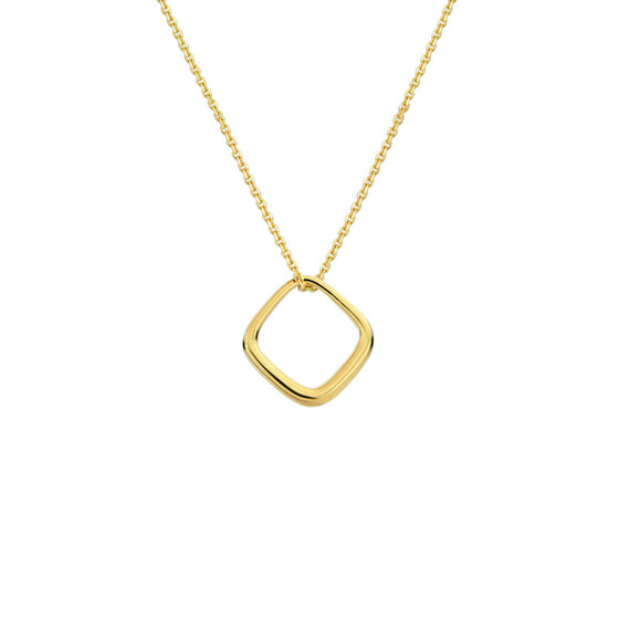 Square gold quadra pendant