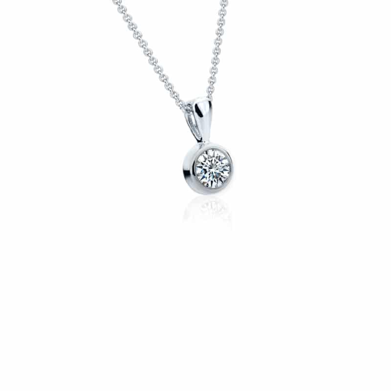 18Kt Solitaire Diamond Pendant STP1421